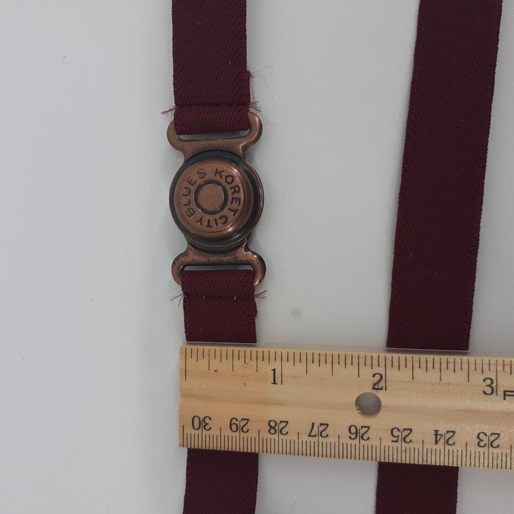 Koret City Blues Red Burgundy Cinch Stretched Skinny Belt One Size Magnet Lock - Picture 3 of 10